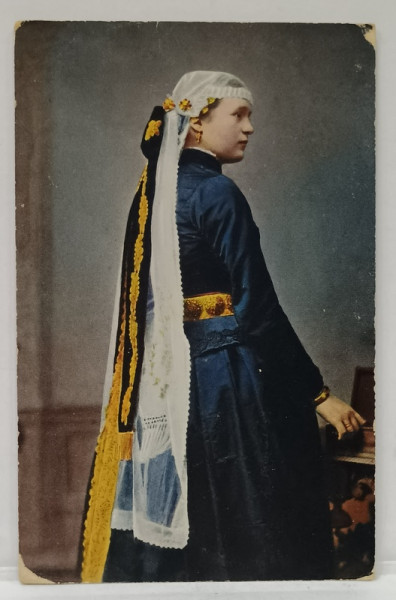 EDITURA  ZEIDNER H. BRASOV , TANARA IN PORT POPULAR SASESC , CARTE POSTALA ILUSTRATA , INCEPUT DE SECOL XX