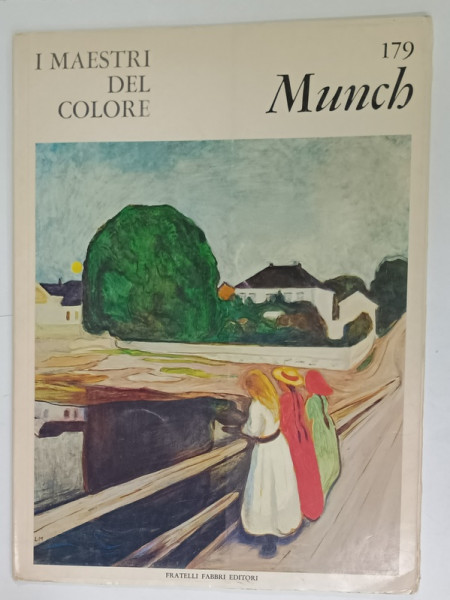 EDVARD MUNCH  , SERIE ' I MAESTRI DEL COLORE ' NR. 179 , TEXT IN LIMBA ITALIANA , 1966