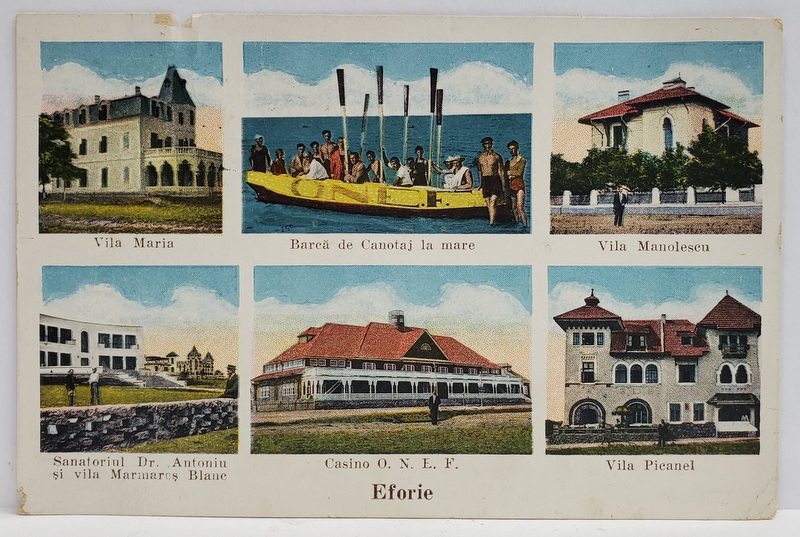 EFORIE , MONTAJ CU OBIECTIVE DIN LOCALITATE , CARTE POSTALA , ANII '30