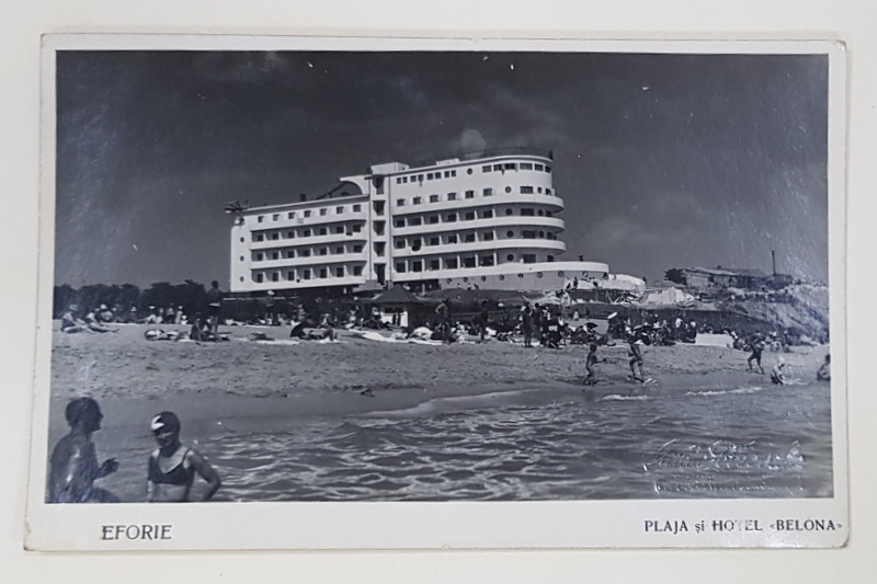 EFORIE , PLAJA SI HOTEL ' BELONA ' , CARTE POSTALA ILUSTRATA , 1934