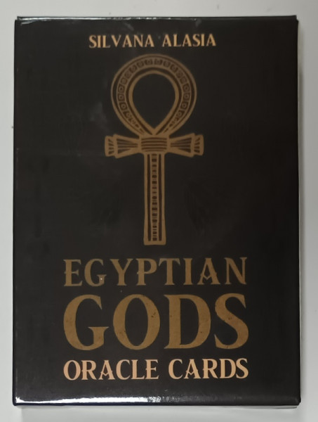 EGYPTIAN GODS ORACLE CARDS by SILVANA ALASIA  , CUTIE CU 36 CARTOLINE , ANII '2000