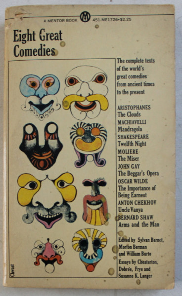 EIGHT GREAT COMEDIES edited by SYLVAN BARNET ...WILKLIAM BURTO , 1958