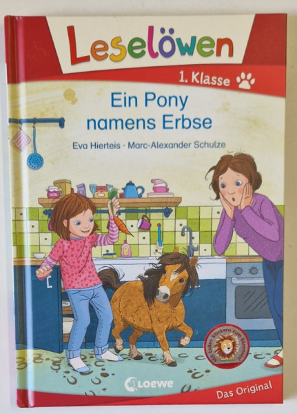 EIN PONY NAMENS ERBSE ( UN PONEI PE NUME ERBSE )  von EVA HIERTEIS , illustrationen von MARC - ALEXANDER SCHULZE , TEXT IN LIMBA GERMANA , 2020