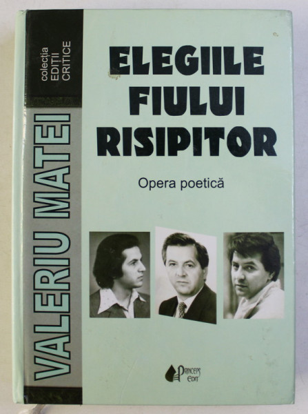 ELEGIILE FIULUI RISIPITOR , OPERA POETICA de VALERIU MATEI , 2010 *DEDICATIE