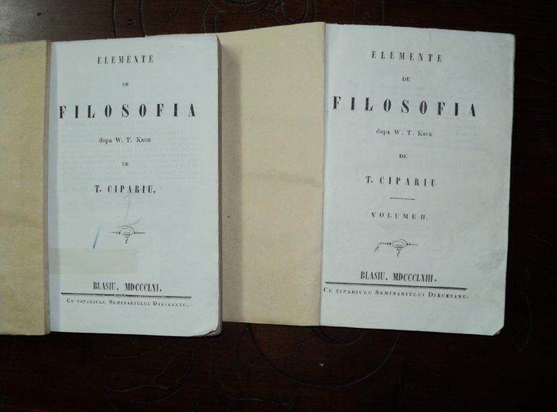 Elemente de Filosofie dupa W. T. Krug de Tim. Cipariu, II Vol., Blaj, 1861