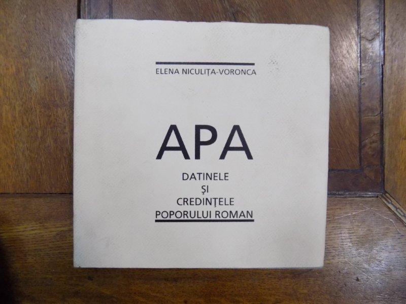 Elena Niculita Voronca, Apa Datinile si credintele poporului Roman, Corin Olaru 1999/2000