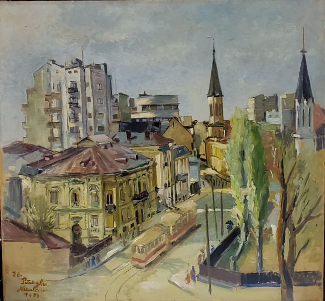 Elena Petraglu Desliu Niculescu (1903-1975) - Peisaj din Bucuresti