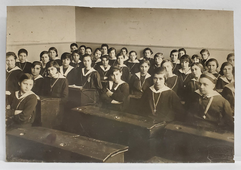 ELEVE IN CLASA , GALATI , FOTOGRAFIE , 1929