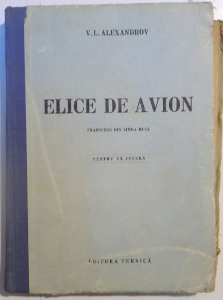 ELICE DE AVION de V.L. ALEXANDROV , 1953