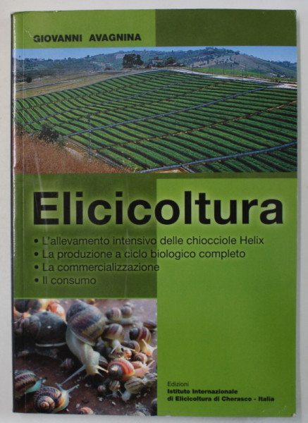ELICICOLTURA ( CULTURA MELCILOR  ), TEXT IN LIMBA ITALIANA , di GIOVANNI AVAGNINA , 2006