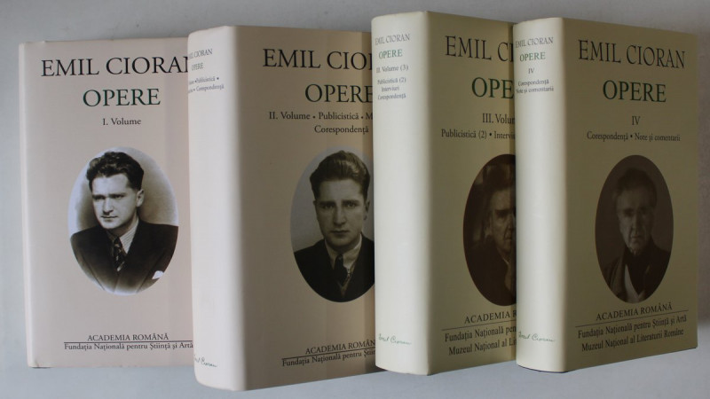 EMIL CIORAN , OPERE , VOLUMELE I - IV , EDITIE DE LUX , LEGATURA DIN PIELE , HARTIE DE BIBLIE , 2012 -2017
