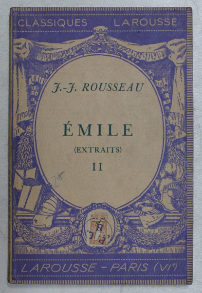 EMILE OU DE L ' EDUCATION - extraits par J. - J. ROUSSEAU , 1938