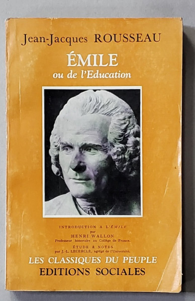EMILE OU DE L 'EDUCATION par JEAN - JACQUES ROUSSEAU , 1958