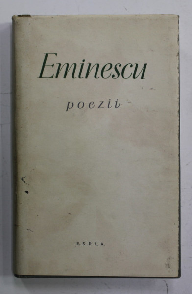 EMINESCU - POEZII , editie ingrijita de PERPESSICIUS , 1958 , TIPARITA PE HARTIE DE BIBLIE , PREZINTA HALOURI DE APA SI SUBLINIERI PE PAGINA DE CUPRINS