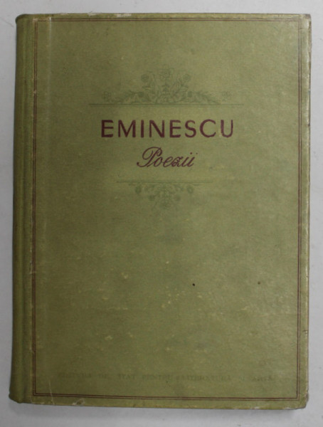 EMINESCU , POEZII , grafica de S. SERGIU , 1953