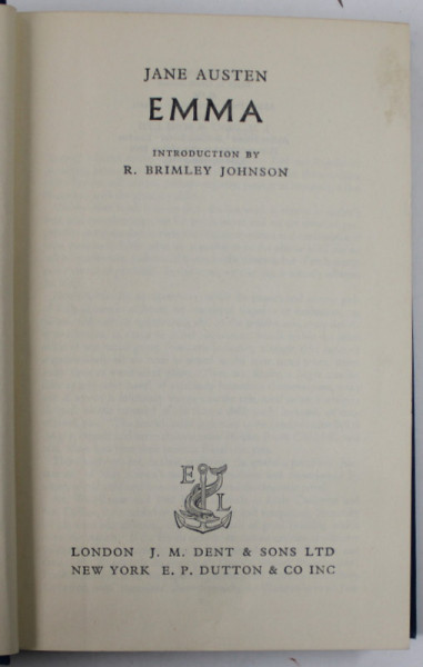 EMMA by JANE  AUSTEN , 1961