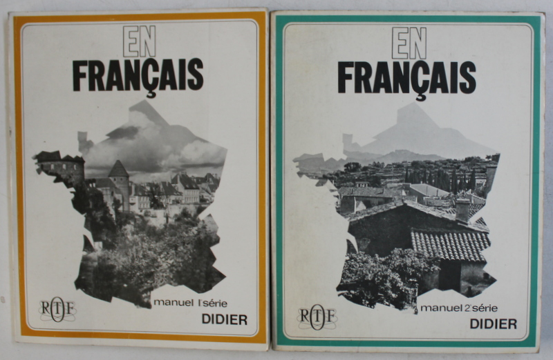 EN FRANCAIS  - MANUAL , TOME I - II , COURS DE FRANCAIS PAR LA TELEVISION ,  1968