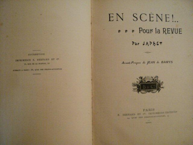 EN SCENE! POUR LA REVUE PAR JAPHET, PARIS 1901