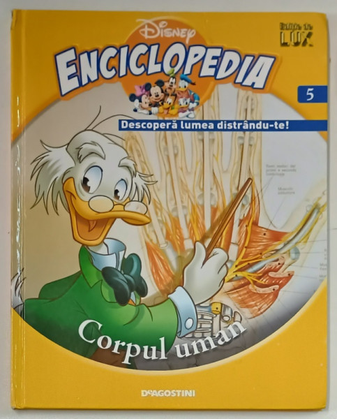 ENCICLOPEDIA DISNEY, CORPUL UMAN, VOL. V, EDITIE DE LUX, 2008 *MIC DEFECT COTOR