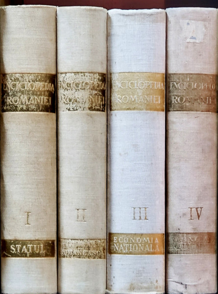 ENCICLOPEDIA ROMANIEI, D. GUSTI, VOLUMELE I - IV, BUCURESTI , 1938-1943