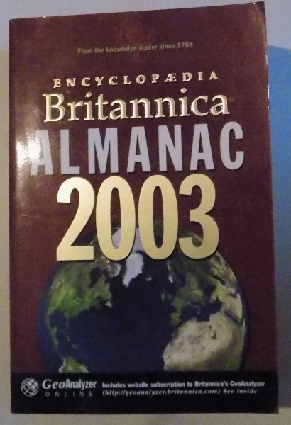 ENCYCLOPEDIA BRITANICA ALMANAC 2003