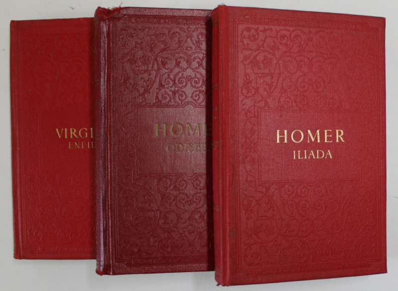 ENEIDA / ODISEEA / ILIADA , VOLUMELE I - III de VIRGILIU / HOMER , 1955 - 1956 *EDITIE CARTONATA