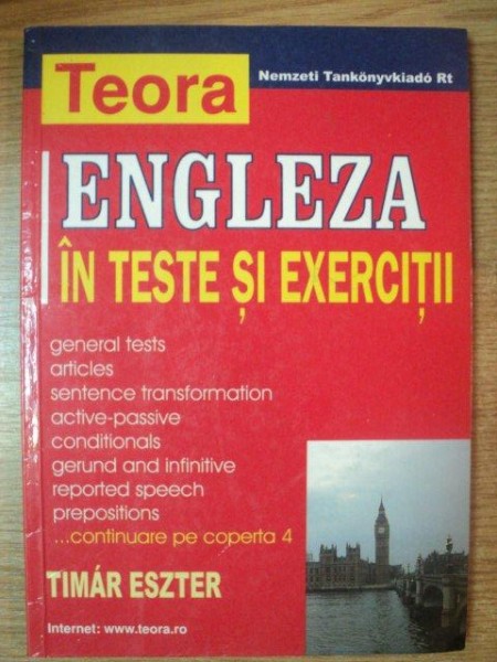 ENGLEZA IN TESTE SI EXERCITII de TIMAR ESZTER , 1996