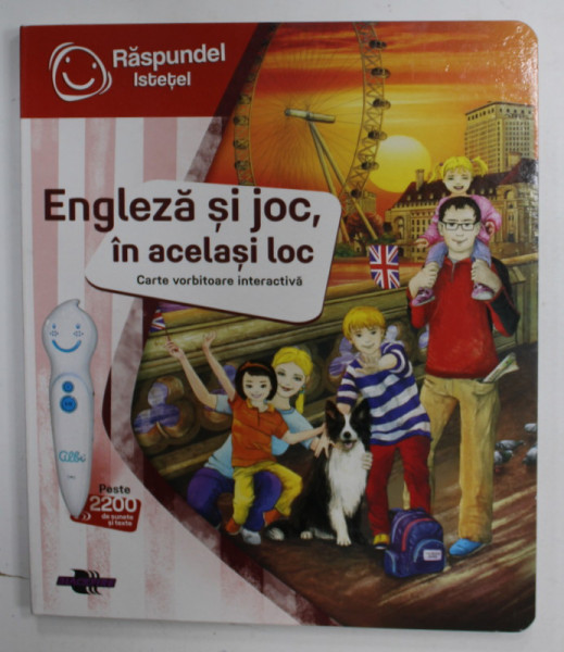 ENGLEZA SI JOC , IN ACELASI LOC , CARTE VORBITOARE INTERACTIVA de GABRIELA BOBES si MARIUS SLAVESCU , ilustratii de MARTINA LASKOVA , 2018,