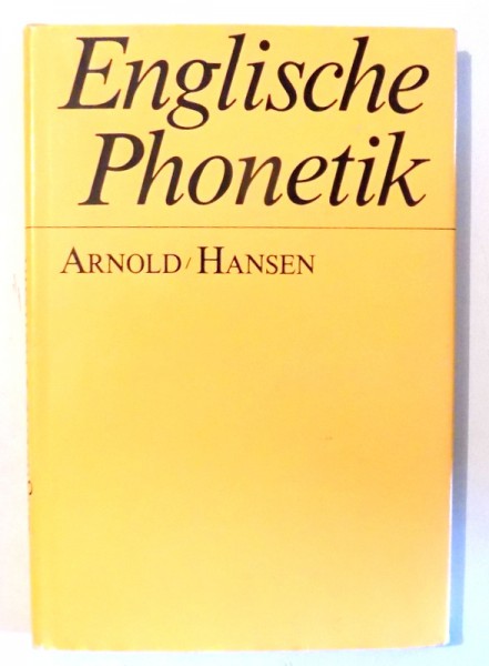ENGLISCHE PHONETIK von ARNOLD HANSEN , 1988