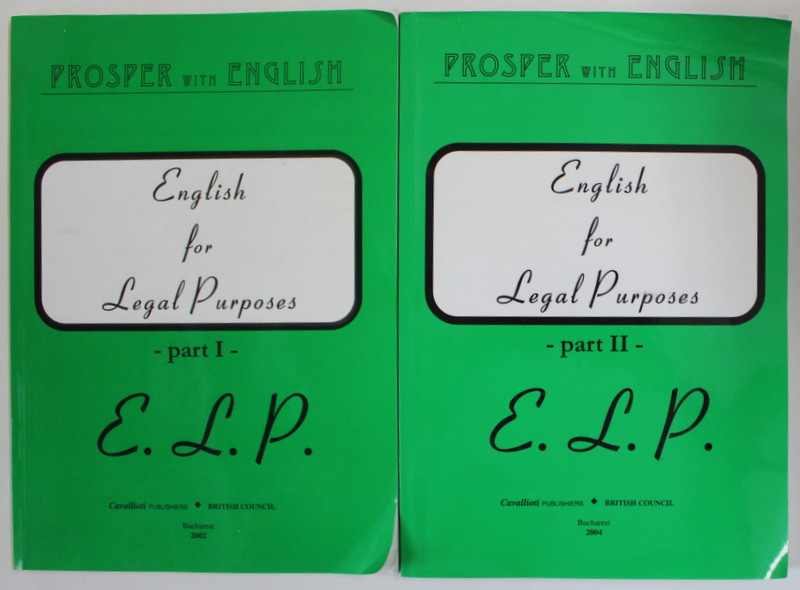 ENGLISH FOR LEGAL PURPOSES , TWO VOLUMES , 2002-2004