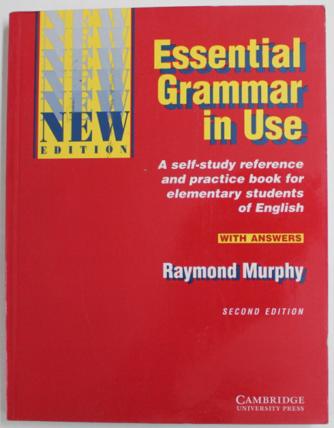 ENGLISH GRAMMAR IN USE ,...FOR ELEMENTARY  STUDENTS , WITH ANSWERS by RAYMOND MURPHY , 1990