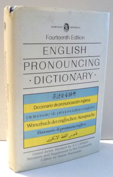 ENGLISH PRONOUNCING , DICTIONARY , de DANIEL JONES , 1988