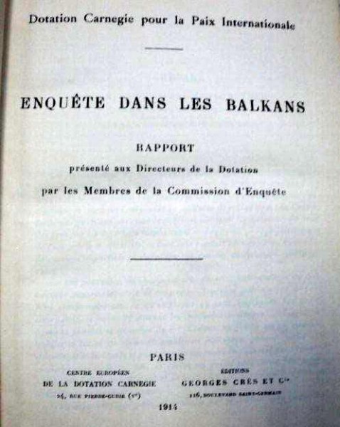 ENQUETE DANS LES BALKANS - PARIS 1916