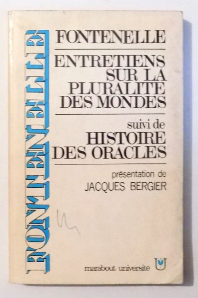 ENTRETIENS SUR LA PLURALITE DES MONDES , 1973