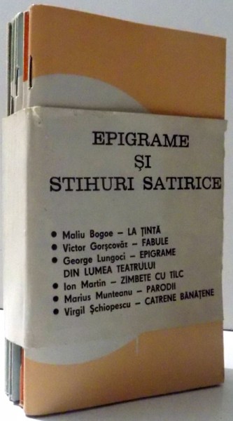 EPIGRAME SI STIHURI SATIRICE de MALIU BOGOE ....VIRGIL SCHIOPESCU , SET 6 BUCATI , 1980