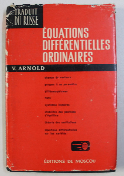 EQUATIONS DIFFERENTIELLES ORDINAIRES par V . ARNOLD , 1974