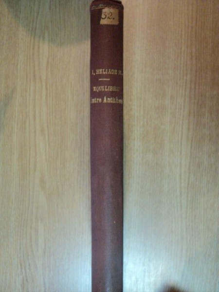 EQUILIBRU INTRE ANTHITHESI SAU SPIRITUL SAU MATERIA-I.H. RADULESCU-BUC.1859-1869