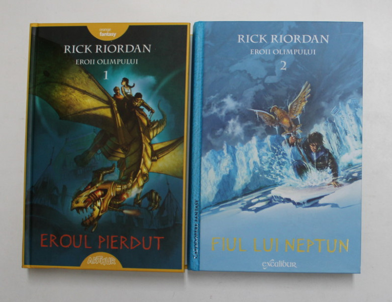 EROII OLIMPULUI de RICK RIORDAN , VOLUMELE I - II - EROUL PIERDUT / FIUL LUI NEPTUN , 2018 - 2020