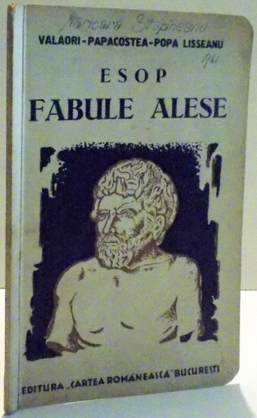 ESOP FABULE ALESE de VALAORI - POPA LISSEANU , 1935