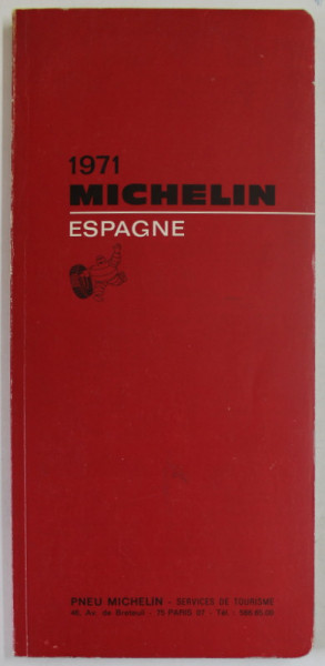 ESPAGNE , GUIDE MICHELIN , 1971