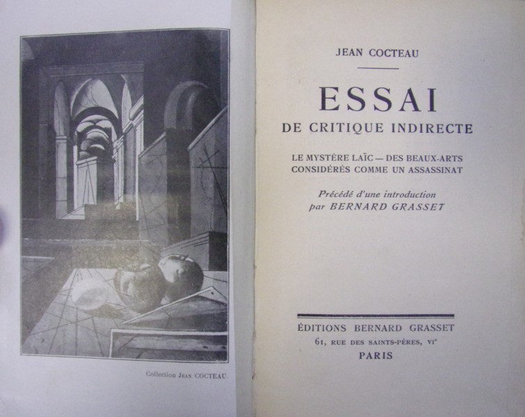 ESSAI DE CRITIQUE INDIRECTE de JEAN COCTEAU (1932)
