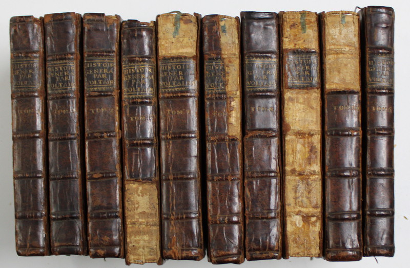ESSAI SUR L 'HISTOIRE GENERALE ET SUR LES MOEURS ET L 'ESPRIT DES NATIONS DEPUIS CHARLEMAGNE JUSQU 'A NOS JOURS par Mr. DE VOLTAIRE , VOLUMELE I - X , 1757