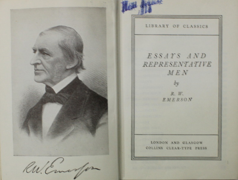 ESSAYS AND REPRESENTATIVE MEN by R.W. EMERSON , EDITIE INTERBELICA