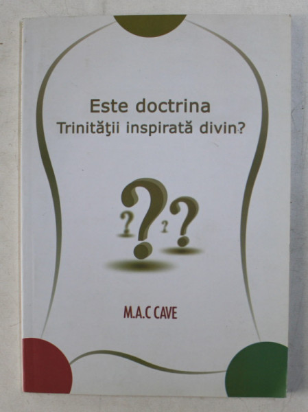 ESTE DOCTRINA TRINITATII INSPIRATA DIVIN de M.A.C. CAVE , 2015