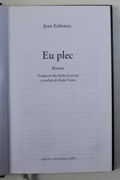 EU PLEC de JEAN ECHENOZ , 2007