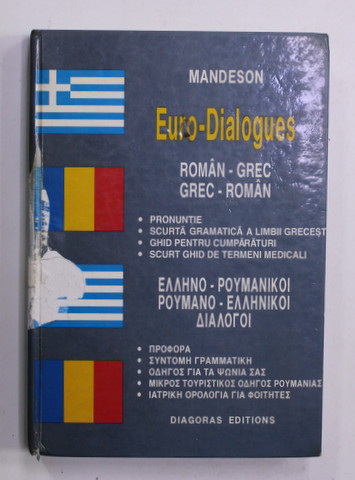 EURO DIALOGUES ROMAN / GREC, GREC / ROMAN , 1994 * COPERTA PREZINTA SEMNE DE UZURA