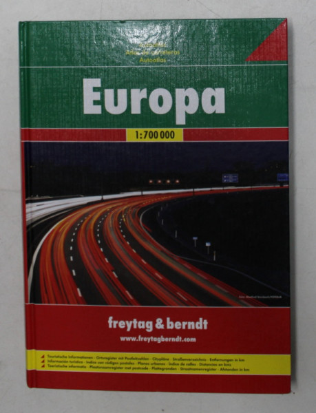 EUROPA AUTOATLAS , SCARA 1 / 700.000 , EDITIE IN GERMANA SPANIOLA , OLANDEZA , ENGLEZA , FRANCEZA , 2011