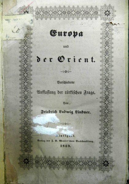 EUROPA UND DER ORIENT -STUTTGART 1839