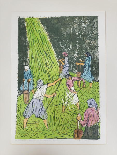 Eva Cerbu Siegler (1924-2008) - La insilozatul porumbului, 1960