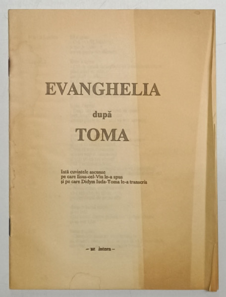 EVANGHELIA DUPA TOMA , ANII '90